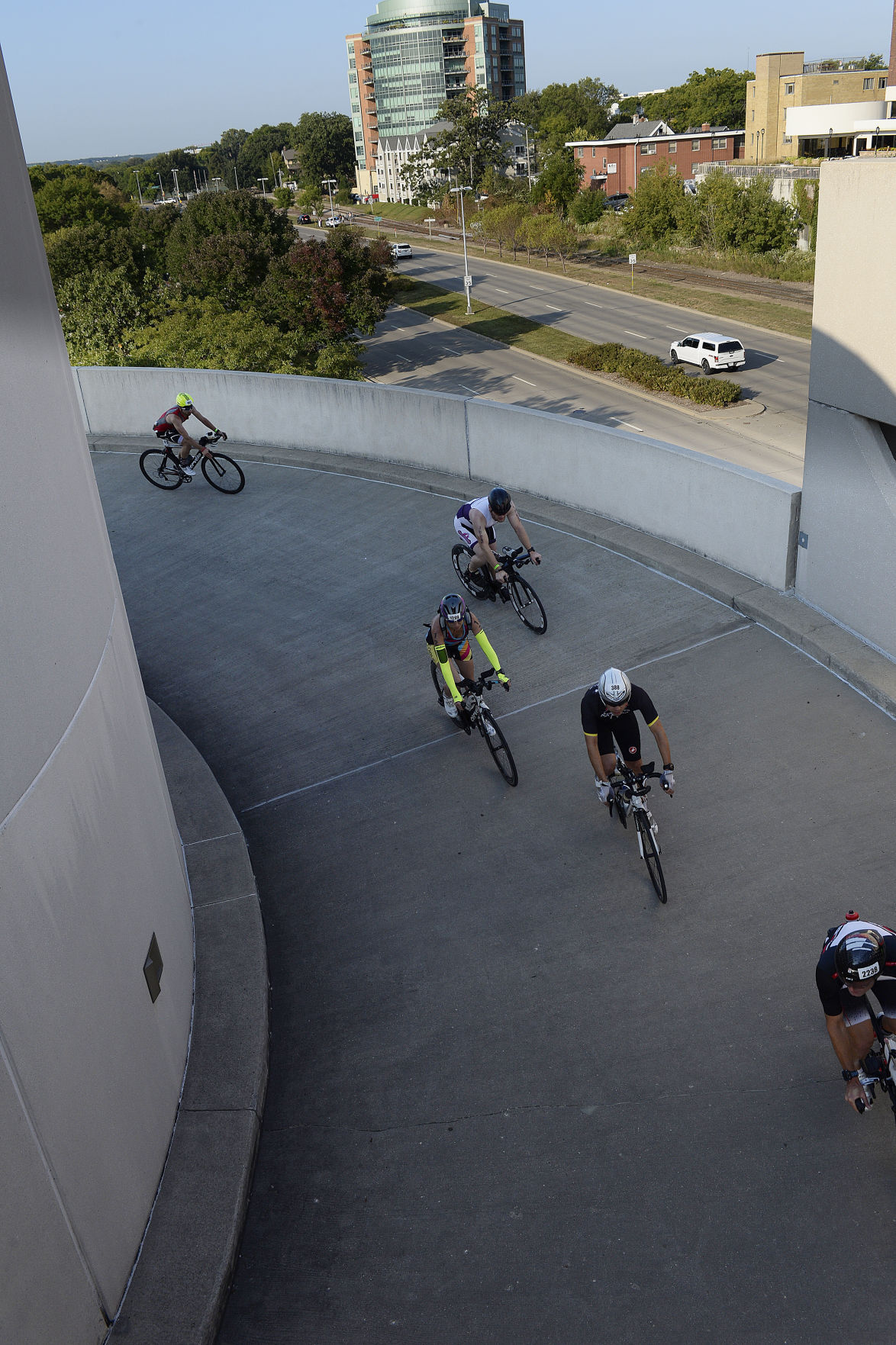 IRONMAN athletes pedal down Monona Terrace
